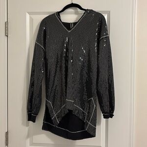 Anthropologie Sample Sequin Hooded Top